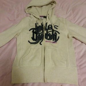 Harley Davidson Logo Patched Sherling Hoodie SZ M